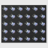 Blauwe kwal cadeaupapier (Vlak)