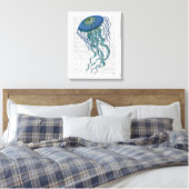 Blauwe kwal canvas afdruk (Insitu (Slaapkamer))