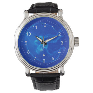 Blauwe kwal horloge
