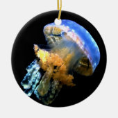 Blauwe kwal keramisch ornament (Voorkant)