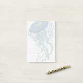 Blauwe kwal post-it® notes (Op bureau)