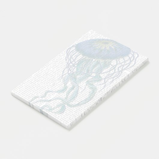 Blauwe kwal post-it® notes (Schuin)