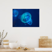 Blauwe kwal poster (Keuken)