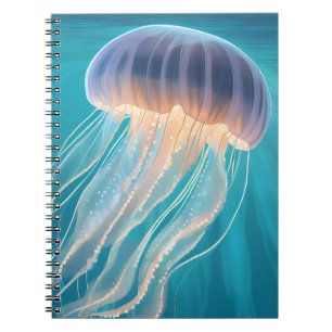 Blauwe kwal Schilderij van oceandier Notitieboek