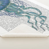 Blauwe kwal sherpa deken (3/4)