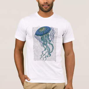 Blauwe kwal t-shirt