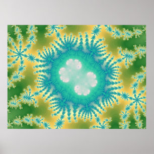 Blauwe kwallen (afdrukken) poster