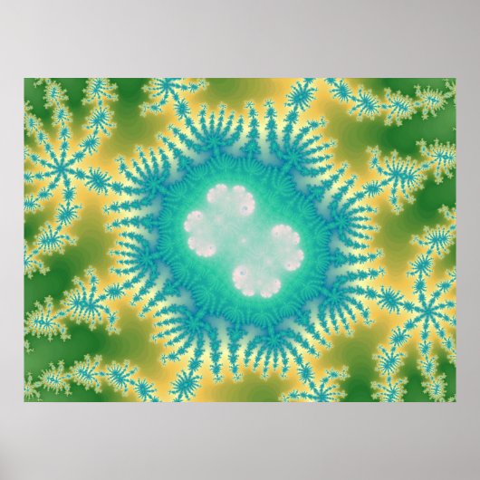 Blauwe kwallen (afdrukken) poster (Voorkant)