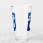 Blauwe kwallen schilderen glas (Rechts)