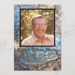 Blauwe Labradorietsteen met citaat en vierkante fo Programma