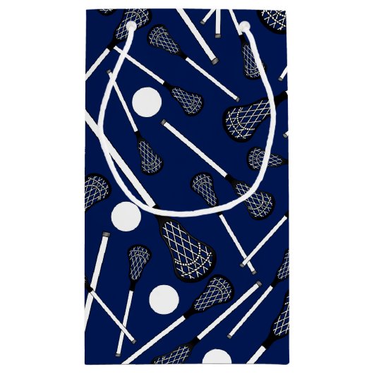 Blauwe lacrosse marineslijm klein cadeauzakje (Achterkant)