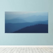 Blauwe lagen canvas afdruk (Insitu (Houten vloer))