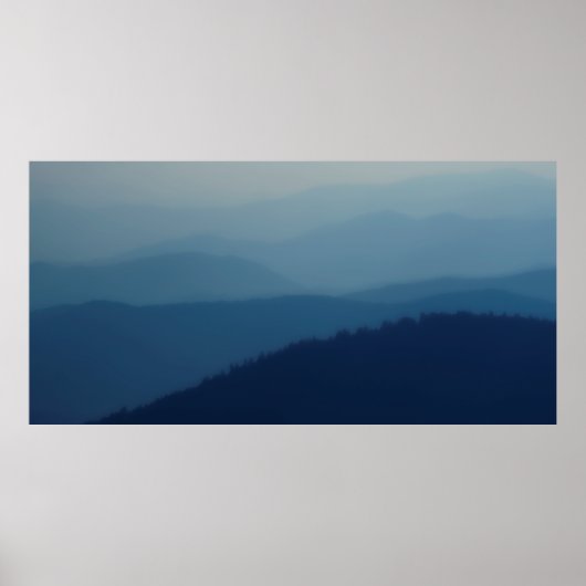 Blauwe lagen poster (Voorkant)