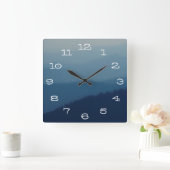 Blauwe lagen vierkante klok (Huis)