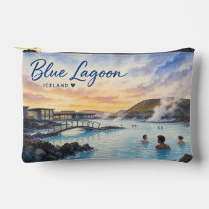 Blauwe Lagune IJsland thermisch bad aquarel Etui