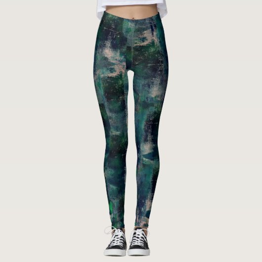 Blauwe lagune leggings (Voorkant)