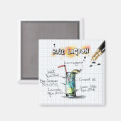 Blauwe lagune magneet (Voorkant / Achterkant)