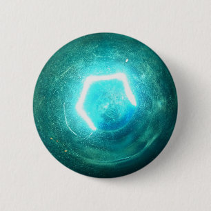 Blauwe lamp ronde button 5,7 cm