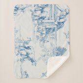 Blauwe lampschaap sherpa deken (Voorkant)