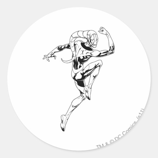 Blauwe lantaarn 3 ronde sticker (Voorkant)