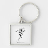 Blauwe lantaarn 3 sleutelhanger (Voorkant)