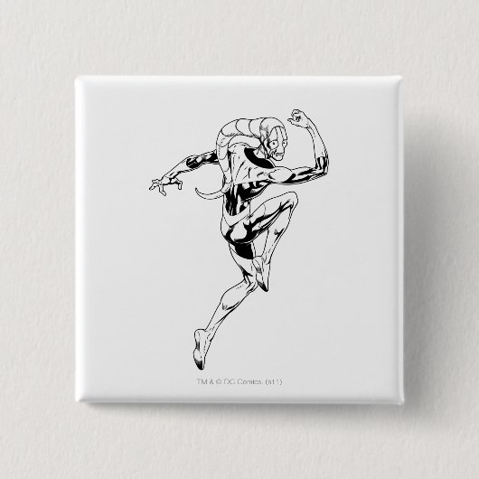 Blauwe lantaarn 3 vierkante button 5,1 cm (Voorkant)