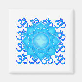 Blauwe lantaarntekening met om het patroon magneet (Voorkant)