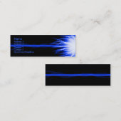 Blauwe laserstraal mini visitekaartje (Voorkant / Achterkant)