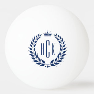 Blauwe Lauwerkrans Aangepaste Monogram Pingpongballen