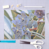 Blauwe lavanderkleurige orchidebloemen tissuepapier (Craft)