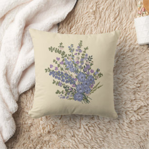 Blauwe Lavendel Bloemen Boeket Sierkussen