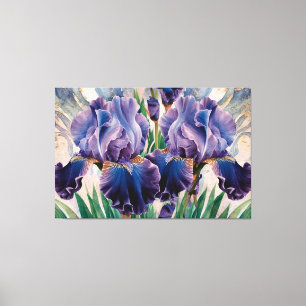 *~* Blauwe Lavendel IRIS Irissen Bloemen TV2 Canvas Afdruk