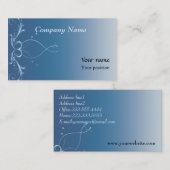 Blauwe legante Visitekaartjes (Voorkant / Achterkant)