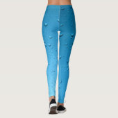 Blauwe Leggings Waterdruppels Yoga Pants (Achterkant)