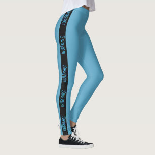 Blauwe leggings, yoghagenbroek, actieve kleding vo leggings