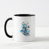 Blauwe leng Grafisch 1 Mok (Links)