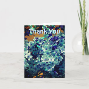 Blauwe lente bloesems Floral Hartelijk dank Bedankkaart
