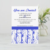 Blauwe lente bloesems kaart (Staand voorkant)