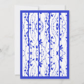 Blauwe lente bloesems kaart (Achterkant)