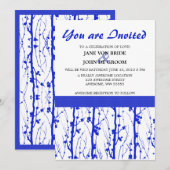 Blauwe lente bloesems kaart (Voorkant / Achterkant)