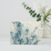 Blauwe lente briefkaart (Staand voorkant)