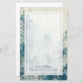 Blauwe lente briefpapier (Voorkant / Achterkant)