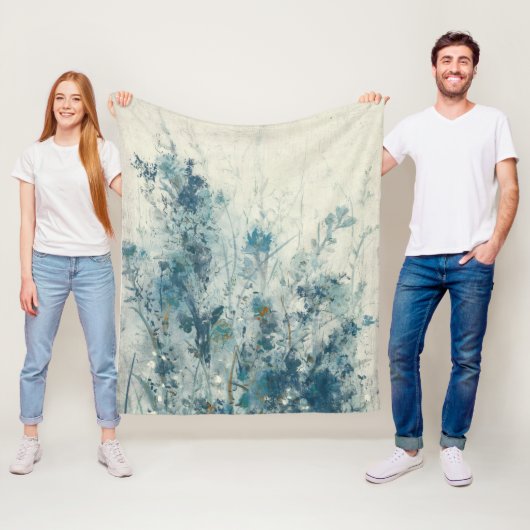 Blauwe lente fleece deken (In situ)