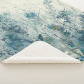 Blauwe lente sherpa deken (3/4)