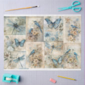 Blauwe lente tissuepapier (Craft)