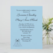 Blauwe Lesbische uitnodiging (Staand voorkant)