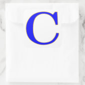 Blauwe letter C Sticker (Tas)