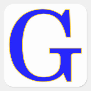 Blauwe letter G Sticker