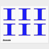 Blauwe letter I Sticker (Vel)