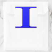 Blauwe letter I Sticker (Tas)